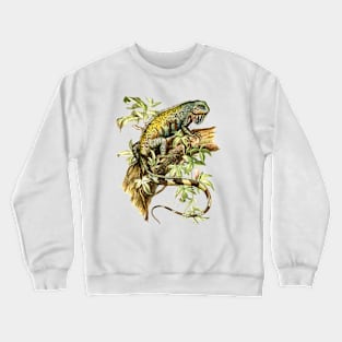 Vintage Iguana Illustration Crewneck Sweatshirt